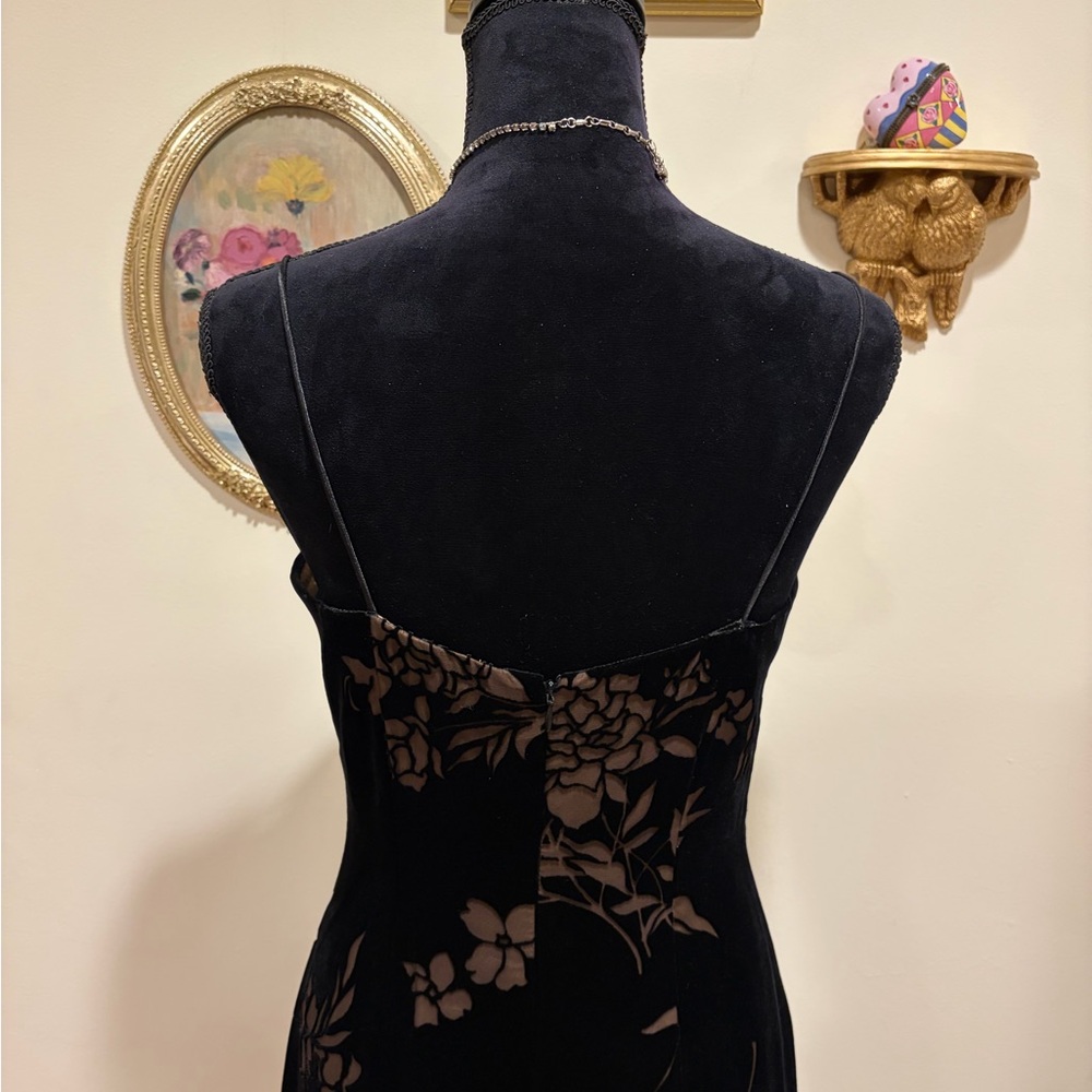 Vintage Dave and Johnny by Laura Ryner Black Floral Gown - Picture 5 of 7
